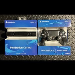 Sony PlayStation PS4 Camera & DualShock Controller Black NEW